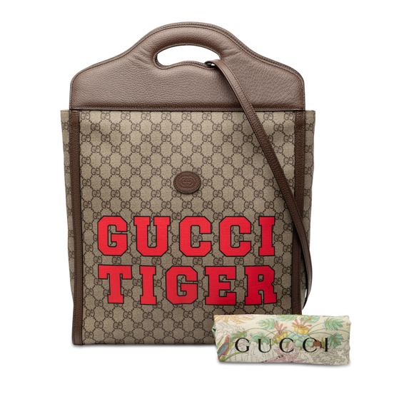 Pre-Loved Gucci GG Supreme Web Tiger Satchel - Picture 8 of 8